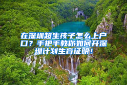 在深圳超生孩子怎么上户口？手把手教你如何开深圳计划生育证明！