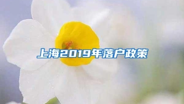 上海2019年落户政策