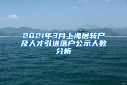 2021年3月上海居转户及人才引进落户公示人数分析