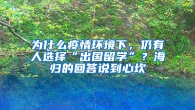 为什么疫情环境下，仍有人选择“出国留学”？海归的回答说到心坎