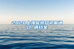 2020上海居转户初审通过 调档案