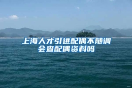 上海人才引进配偶不随调会查配偶资料吗