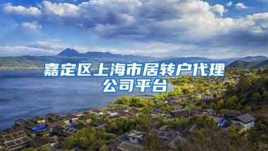 嘉定区上海市居转户代理公司平台