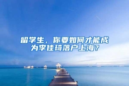 留学生，你要如何才能成为李佳琦落户上海？