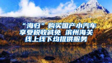 “海归”购买国产小汽车享受税收减免 滨州海关线上线下均提供服务