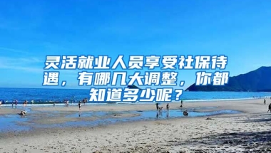 灵活就业人员享受社保待遇，有哪几大调整，你都知道多少呢？