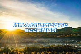 海南人才引进落户政策2022最新细则