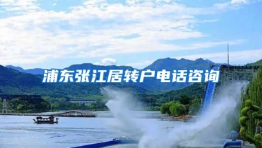 浦东张江居转户电话咨询