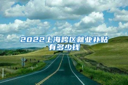 2022上海跨区就业补贴有多少钱