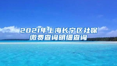 2021年上海长宁区社保缴费查询明细查询