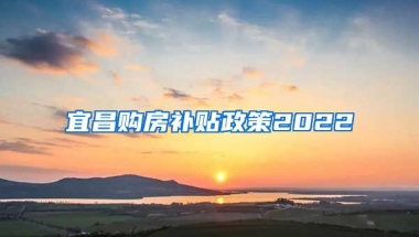 宜昌购房补贴政策2022