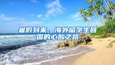 暑假到来，海外留学生回国的心酸之路