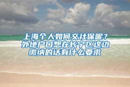 上海个人如何交社保呢？外地户口想在长宁区这边缴纳的话有什么要求