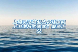 上海灵活就业人员社保网上缴纳方式哪些？渠道汇总