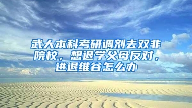 武大本科考研调剂去双非院校，想退学父母反对，进退维谷怎么办