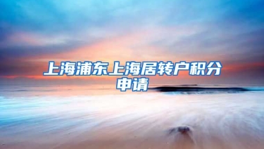 上海浦东上海居转户积分申请