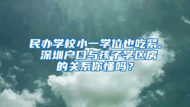 民办学校小一学位也吃紧, 深圳户口与孩子学区房的关系你懂吗？