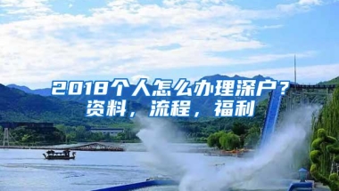 2018个人怎么办理深户？资料，流程，福利