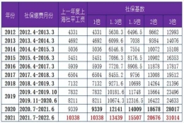 上海社保公司和个人各交多少（2022年上海市社保基数标准（缴费基数一览表））