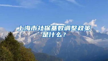 上海市社保基数调整政策是什么？