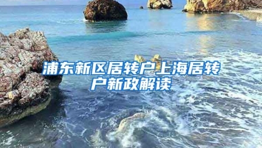 浦东新区居转户上海居转户新政解读