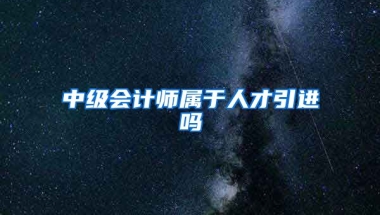 中级会计师属于人才引进吗