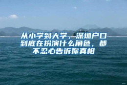 从小学到大学，深圳户口到底在扮演什么角色，都不忍心告诉你真相