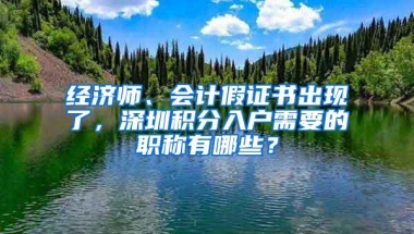 经济师、会计假证书出现了，深圳积分入户需要的职称有哪些？