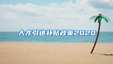 人才引进补贴政策2020