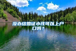 没办结婚证小孩可以上户口吗？