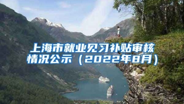 上海市就业见习补贴审核情况公示（2022年8月）