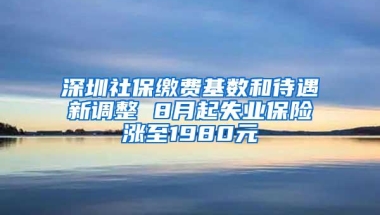 深圳社保缴费基数和待遇新调整 8月起失业保险涨至1980元