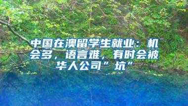 中国在澳留学生就业：机会多，语言难，有时会被华人公司”坑”