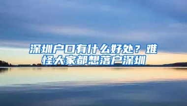 深圳户口有什么好处？难怪大家都想落户深圳