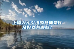 上海人才引进的具体条件及好处有哪些？