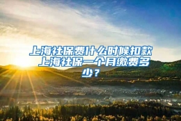 上海社保费什么时候扣款 上海社保一个月缴费多少？