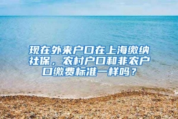 现在外来户口在上海缴纳社保，农村户口和非农户口缴费标准一样吗？