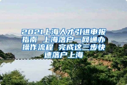 2021上海人才引进申报指南 上海落户一网通办操作流程 完成这三步快速落户上海