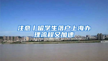 注意丨留学生落户上海办理流程又加速