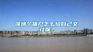 深圳个体户怎么给自己交社保？