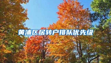 黄浦区居转户排队优先级