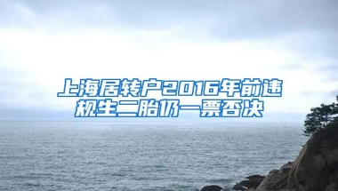 上海居转户2016年前违规生二胎仍一票否决