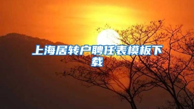 上海居转户聘任表模板下载