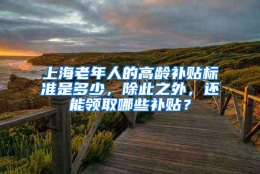 上海老年人的高龄补贴标准是多少，除此之外，还能领取哪些补贴？