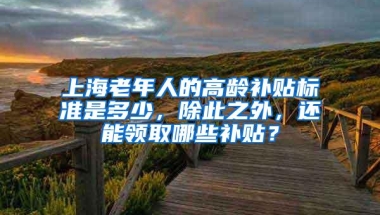 上海老年人的高龄补贴标准是多少，除此之外，还能领取哪些补贴？