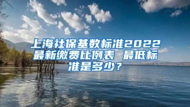 上海社保基数标准2022最新缴费比例表 最低标准是多少？