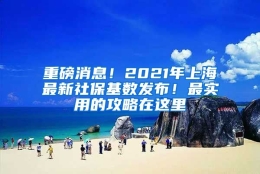 重磅消息！2021年上海最新社保基数发布！最实用的攻略在这里