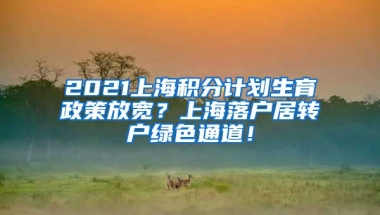 2021上海积分计划生育政策放宽？上海落户居转户绿色通道！