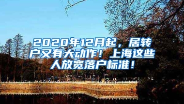 2020年12月起，居转户又有大动作！上海这些人放宽落户标准！