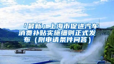 「最新」上海市促进汽车消费补贴实施细则正式发布（附申请条件问答）